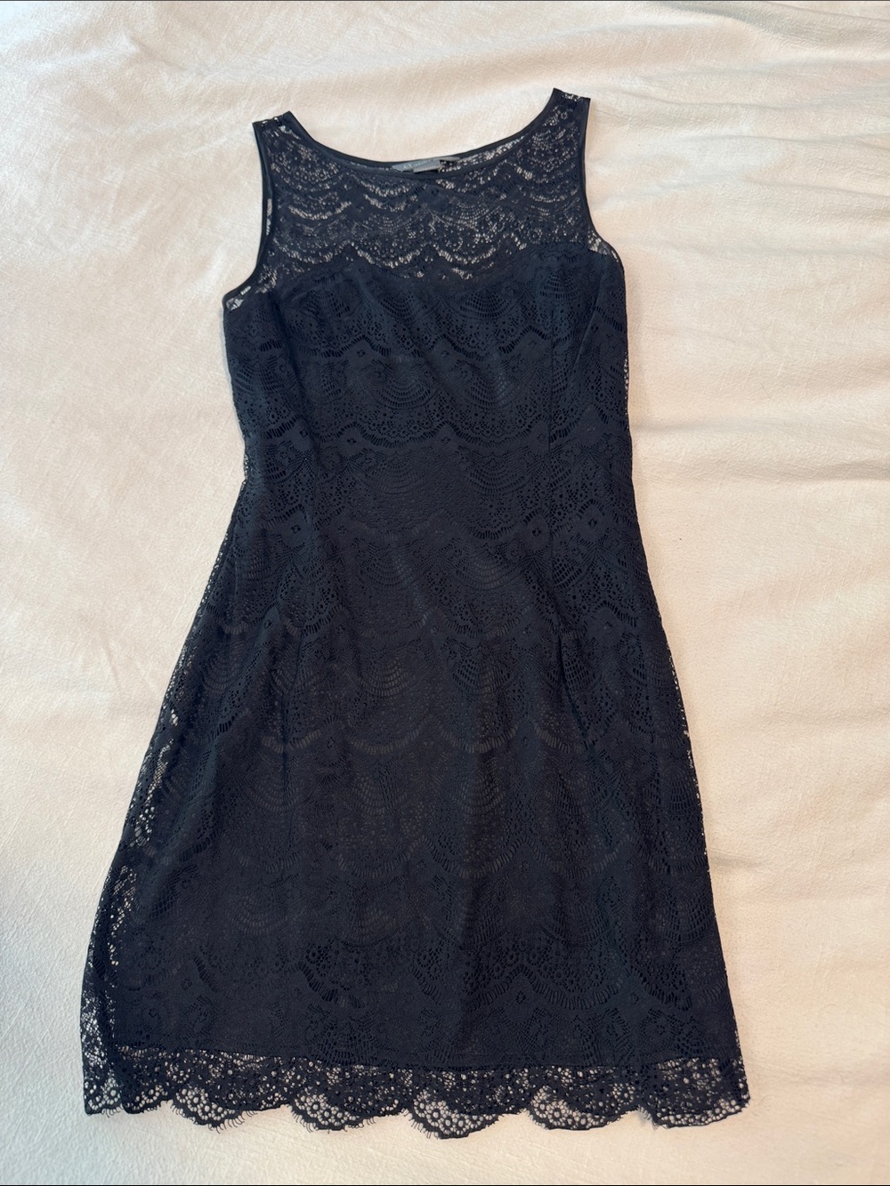 A/X Armani Exchange Black Lace Sleeveless Sheath Dress